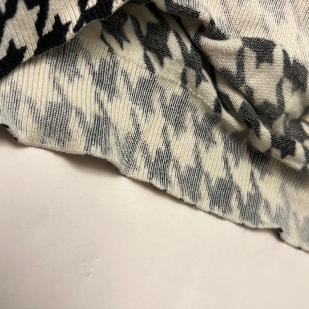Cable & Gauge Black and White Houndstooth Button Down Cardigan Classic XL - Picture 5 of 10